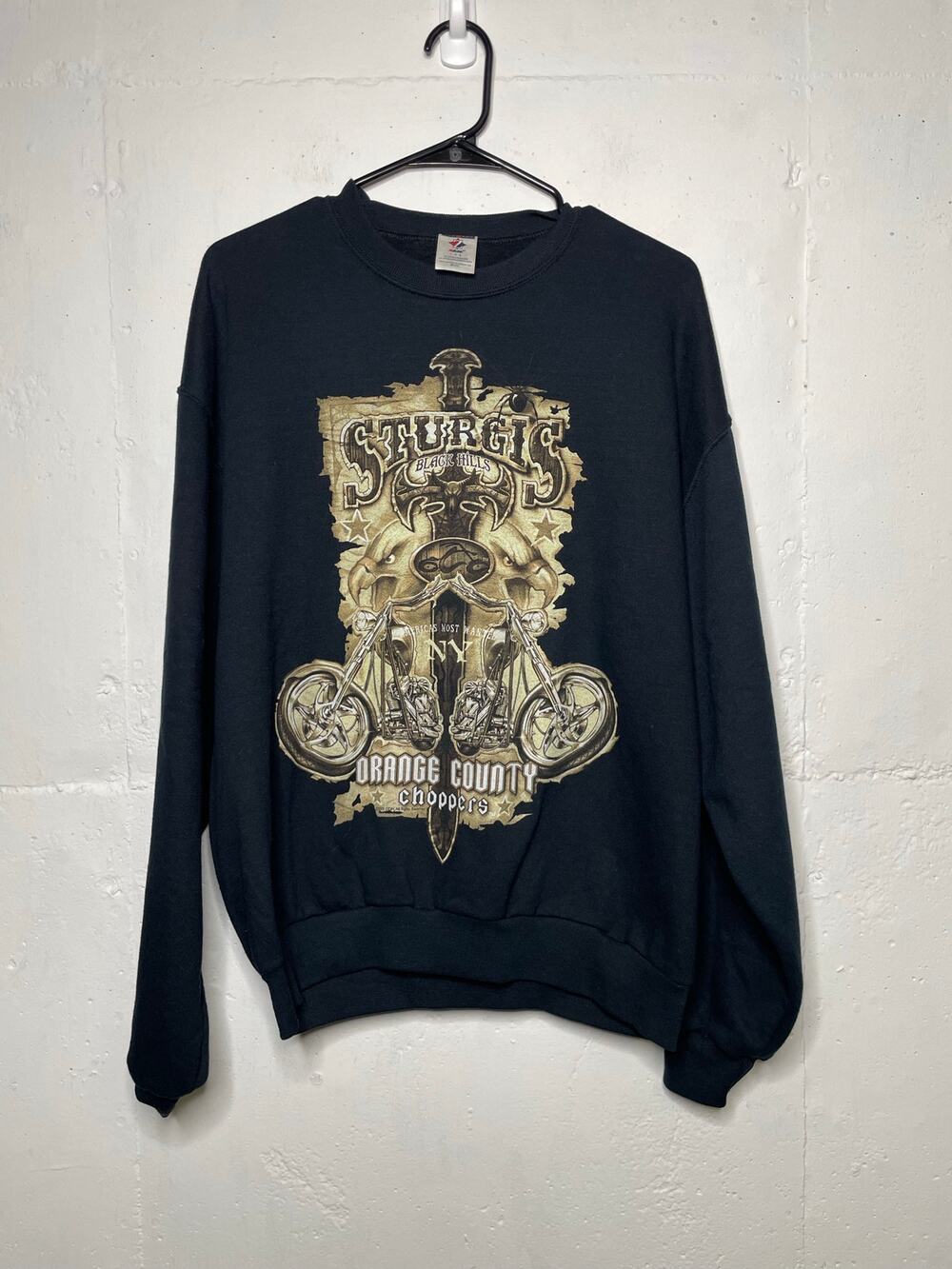 VTG Y2K Orange County Choppers Motorcycle Black Crewneck Sweatshirt Men’s L